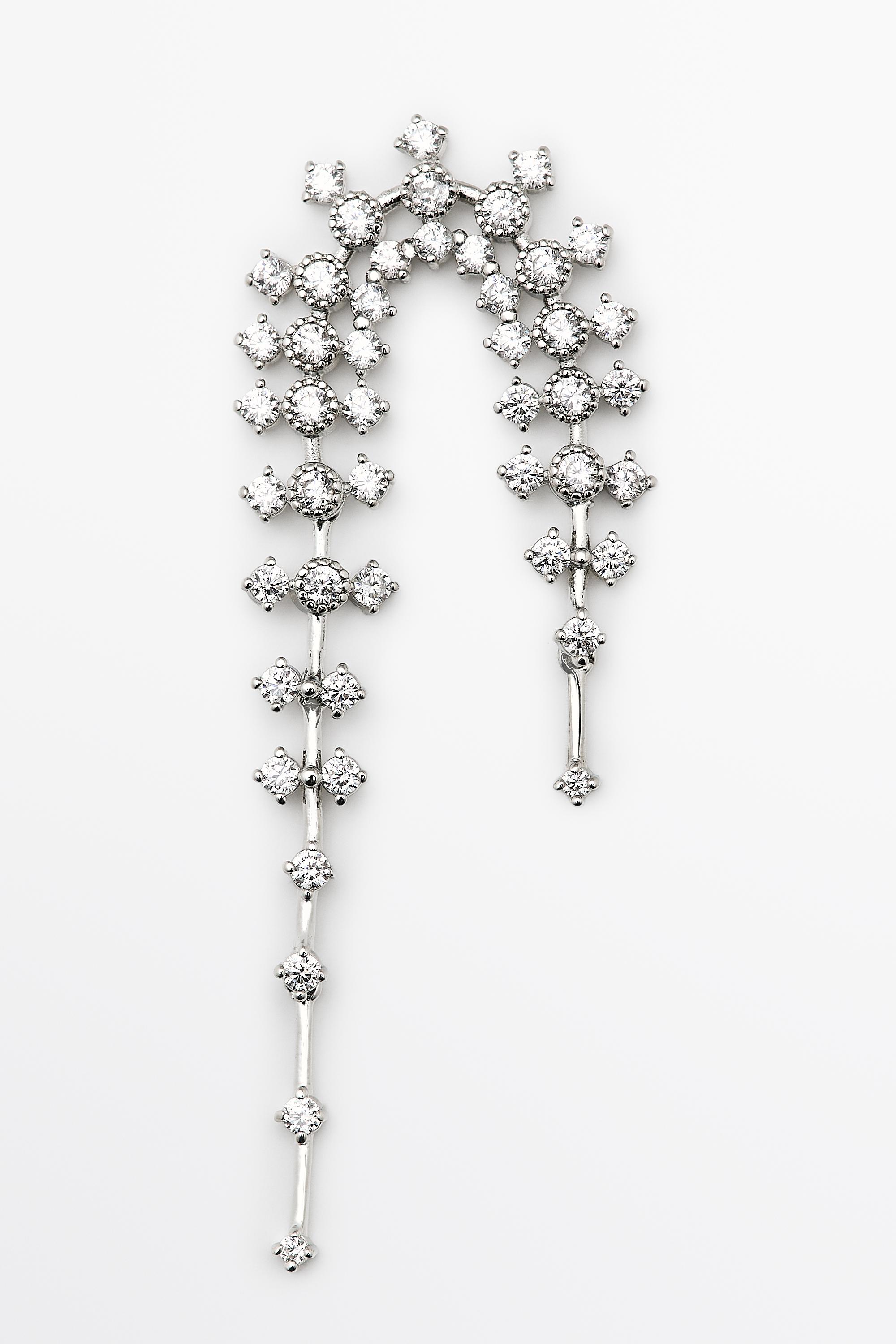 Rhinestone waterfall earrings